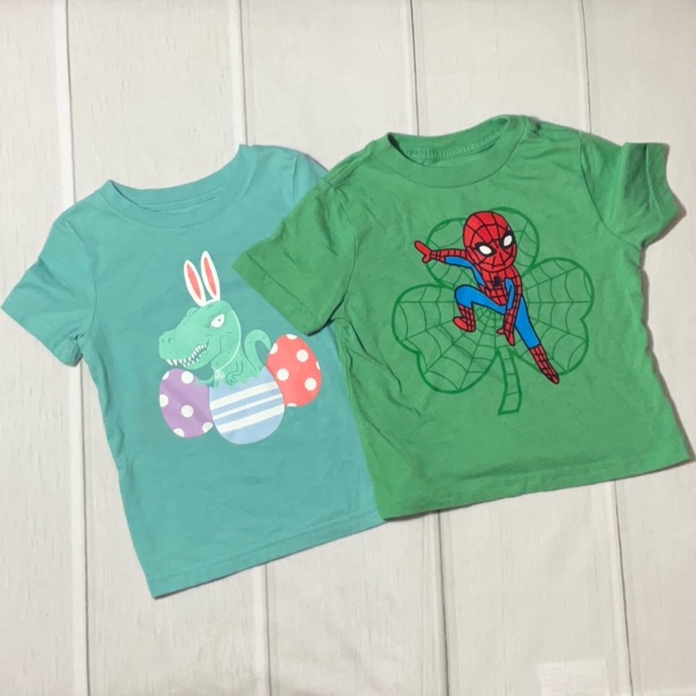 Easter Dino, St Patrick’s Spider-Man T-shirt bundle